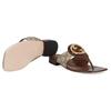 Gucci Blondie Thong Canvas Sandals Ebony Women's 752659 9I650 9769