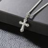 Cross with Diamond Pendant Necklace Autumn and Winter Long Sweater Chain Street Hip Hop Necklace