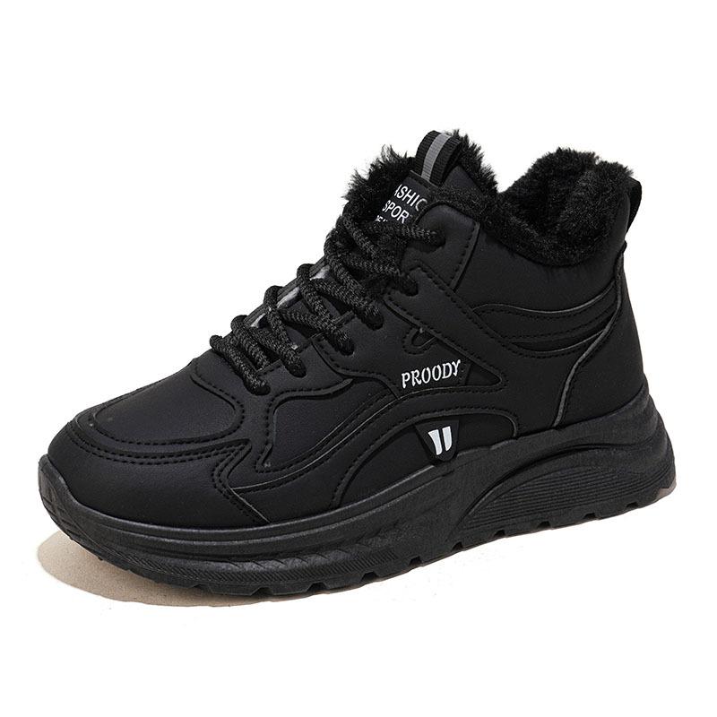 Winter New Velvet Dad Shoes Ins Warm Student Sports Platform Casual Cotton Shoes G