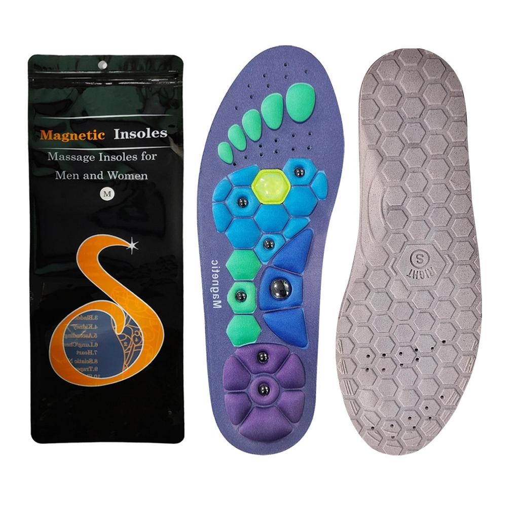 Magnetic Acupressure Massage Shoe Insoles - Shock-Absorbing EVA Cushion, Breathable Non-Slip Design for Arch Support & Foot Cushioned Comfort Insole