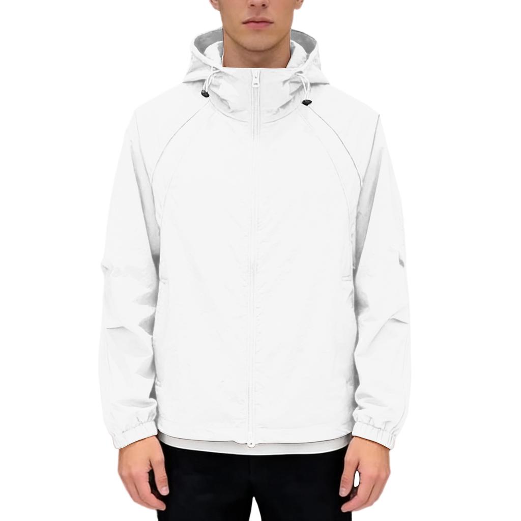 Herren Locker geschnittener Kapuzen-Windbreaker