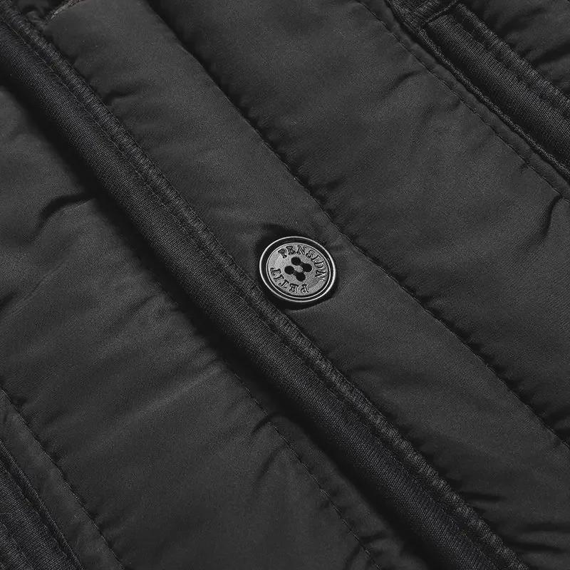 Large Wool-Lined Dad's Suit with Plush Vest and Thick Cotton Waistcoat for Middle-Aged & Elderly Men