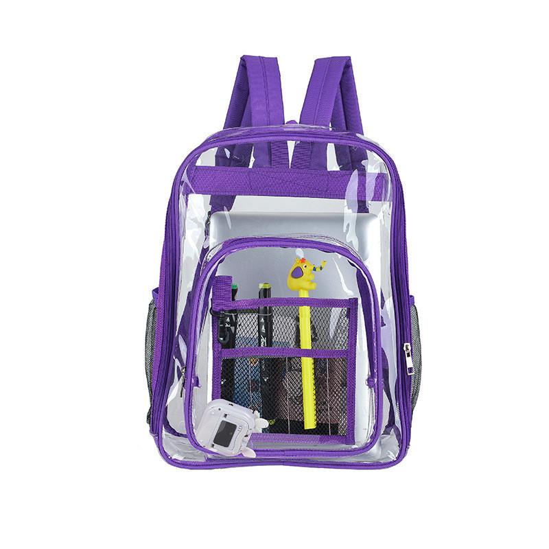 Streetwear Pvc Transparent Backpack With Large Capacity For Men Women Daily Use