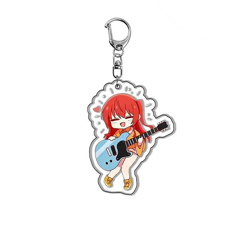 Bocchi The Rock! Gotoh Hitori Plastic Anime Keychain Ijichi Nijika Kita Ikuyo Bag Tag Parts Baji Accessories
