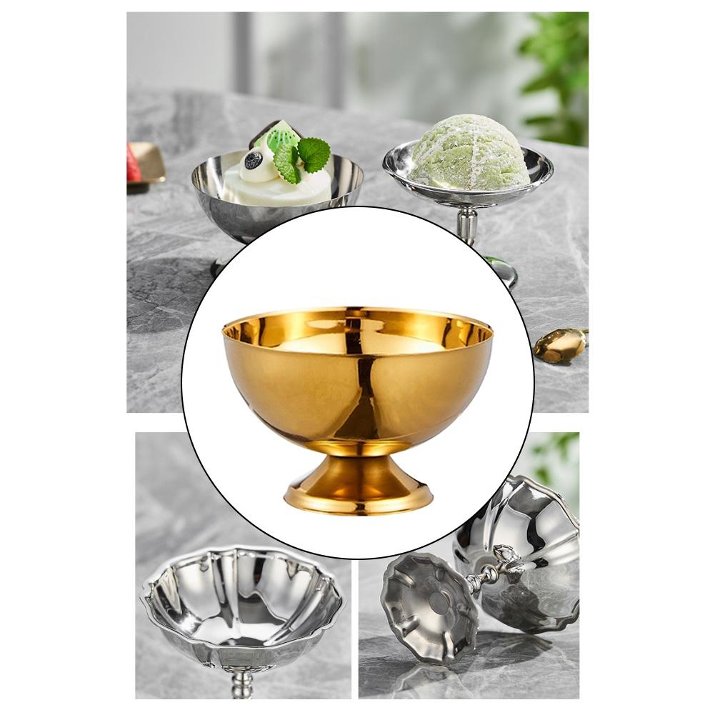 304 Stainless Steel Dessert and Cocktail Glass for Ice Cream For Pudding and Smoothies Footed Serving Cup for Events