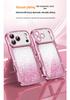 Apple 17 Pro Max Glitter Wave Gradient Case for iPhone 16: Rhinestone Protective Cover, High-End Feel, Compatible with iPhone 15.