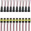 10kit 2Pin Way Car Waterproof Seal Electrical Cable Connector Plug with Wire AWG