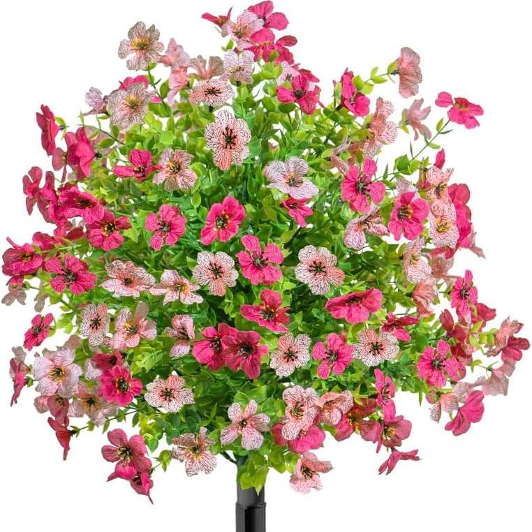 

70 Heads Artificial Flowers With Ground Spikes Creative Outdoor Indoor Garden Home Decoration Porch Patio Wedding Party Decor 60*40cm светло-розовый