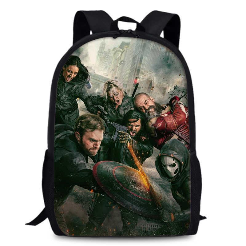 Thunderbolts Kids Durable Backpack 15in Large Capacity Oxford Schoolbag Anime