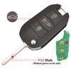 Jingyuqin Flip Remote Smart Car Key For Citroen C3 C4 Cactus Hella For Peugeot 208 301 508 5008 Expert 434MHZ ID46 PCF7941A Chip