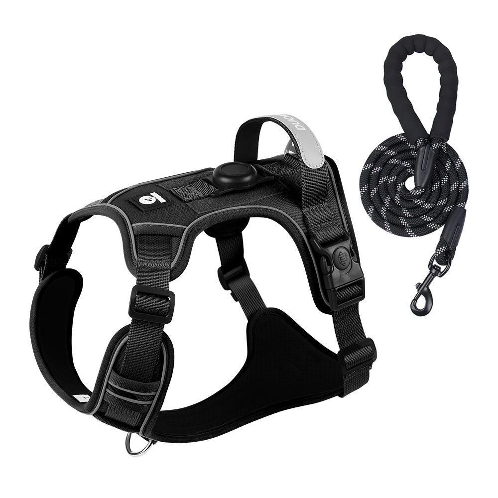 Neues Hundebrust- und Rückenteil für den Außenbereich, explosionsgeschützt, stoßfest und ausbruchsicher, Hundeleine, großes Hundebrust- und Rückenteil, reflektierend, verlustsichere Hundeleine
