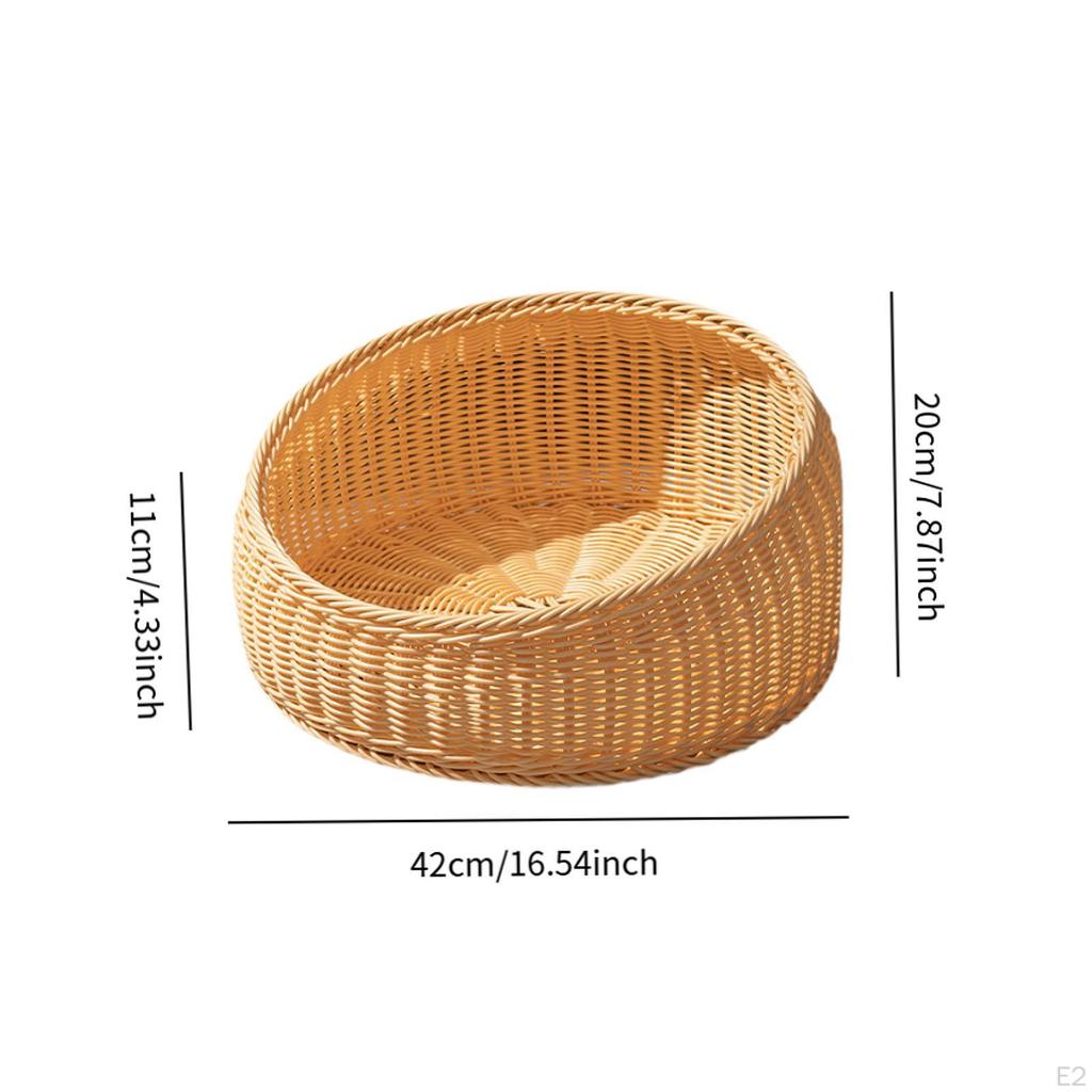 Cat Bed Basket Semi Enclosed Nest Pet Supplies Portable All Four Seasons Lounge Sleeping