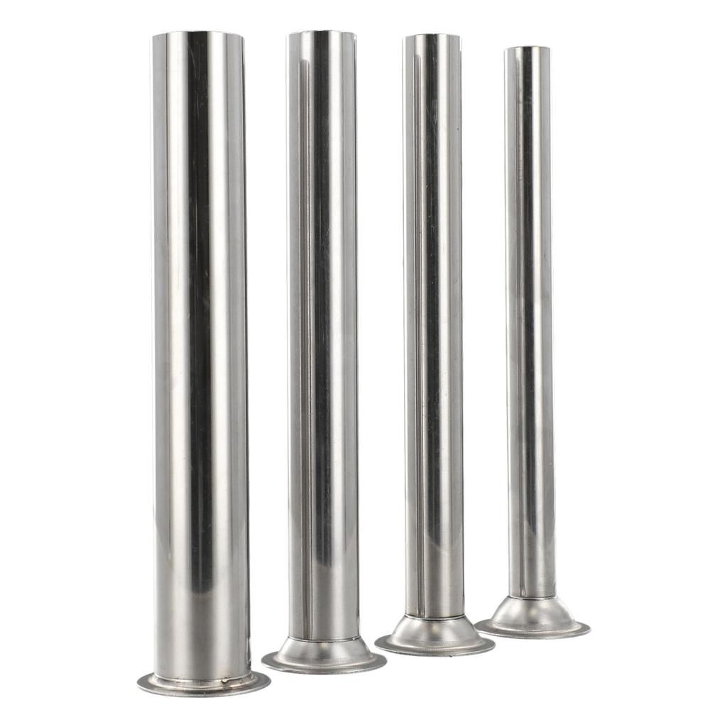 Set of 4 Stainless Steel Sausage Stuffer Tubes Funnels Nozzles Replacement Parts for Electric and Manual Meat Grinders