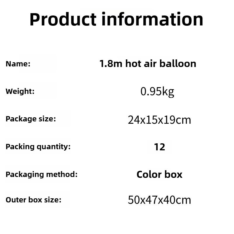 Halloween Inflatable 1.8m White Ghost Hot Air Balloon with Lights Outdoor Decoration Party Toy