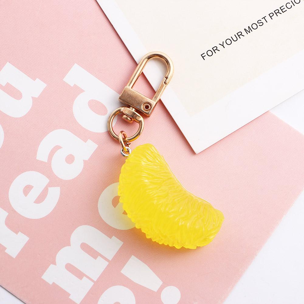 Petal Handbag Pendant Car Decoration Bag Pendant Orange Keychain Key Chain Keyring Simulation Fruit