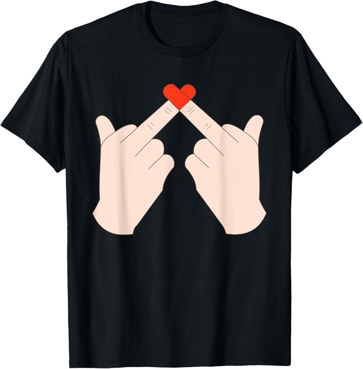 Middle finger with heart funny saying T-Shirt S разноцветный