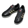 adidas Velosamba Leather Black Cyber Metallic Unisex Sneakers Core-Black Pure-Ruby IH5214