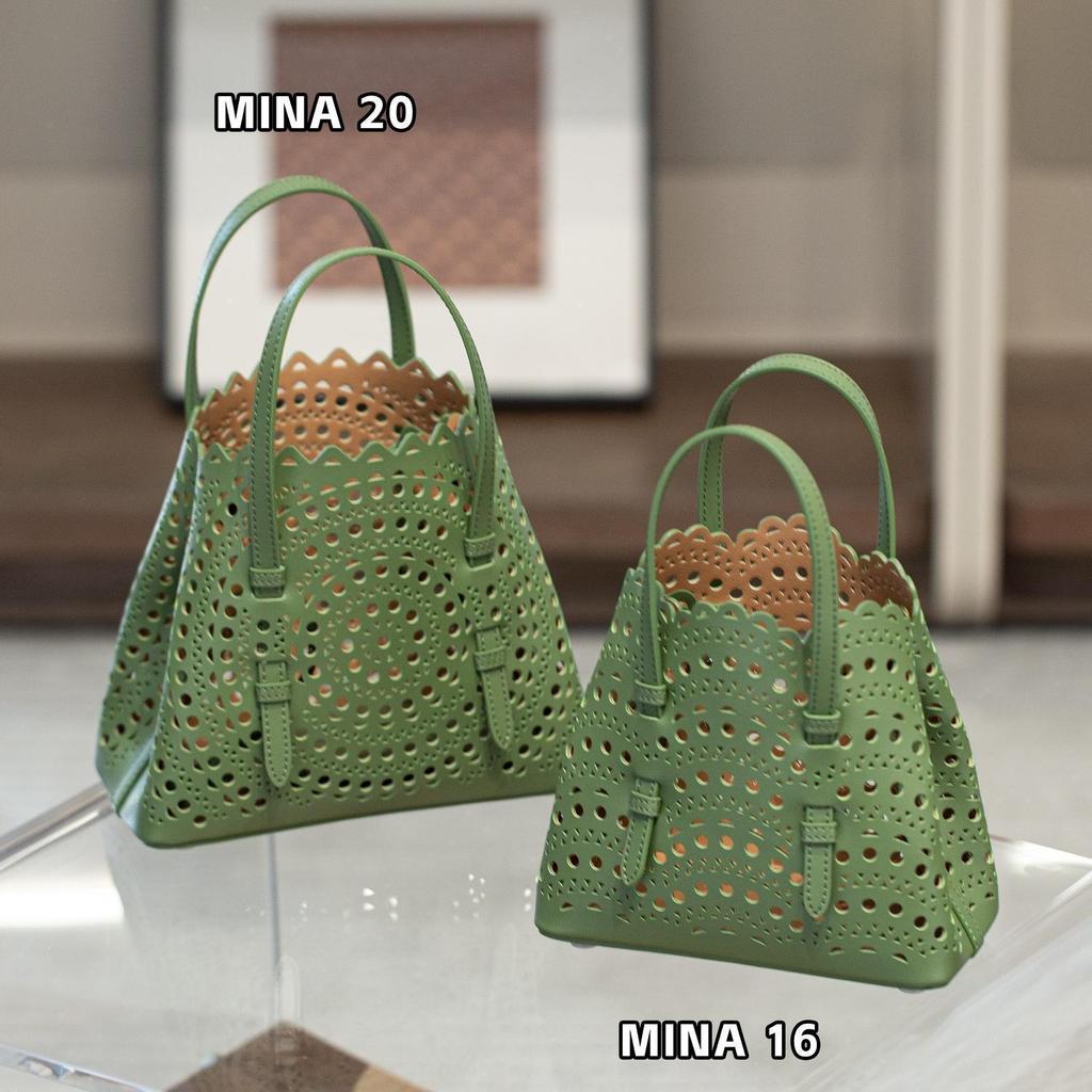 2024 French Casual Genuine Cowhide Hollow Shoulder Crossbody Handbag