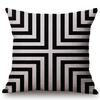 Scandinavian Throw Pillow Case Nordic Style Decorative Cushion Covers Black Yellow Geometric Strips Plaid Sofa Cushion Cover