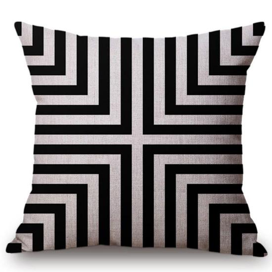 Scandinavian Throw Pillow Case Nordic Style Decorative Cushion Covers Black Yellow Geometric Strips Plaid Sofa Cushion Cover