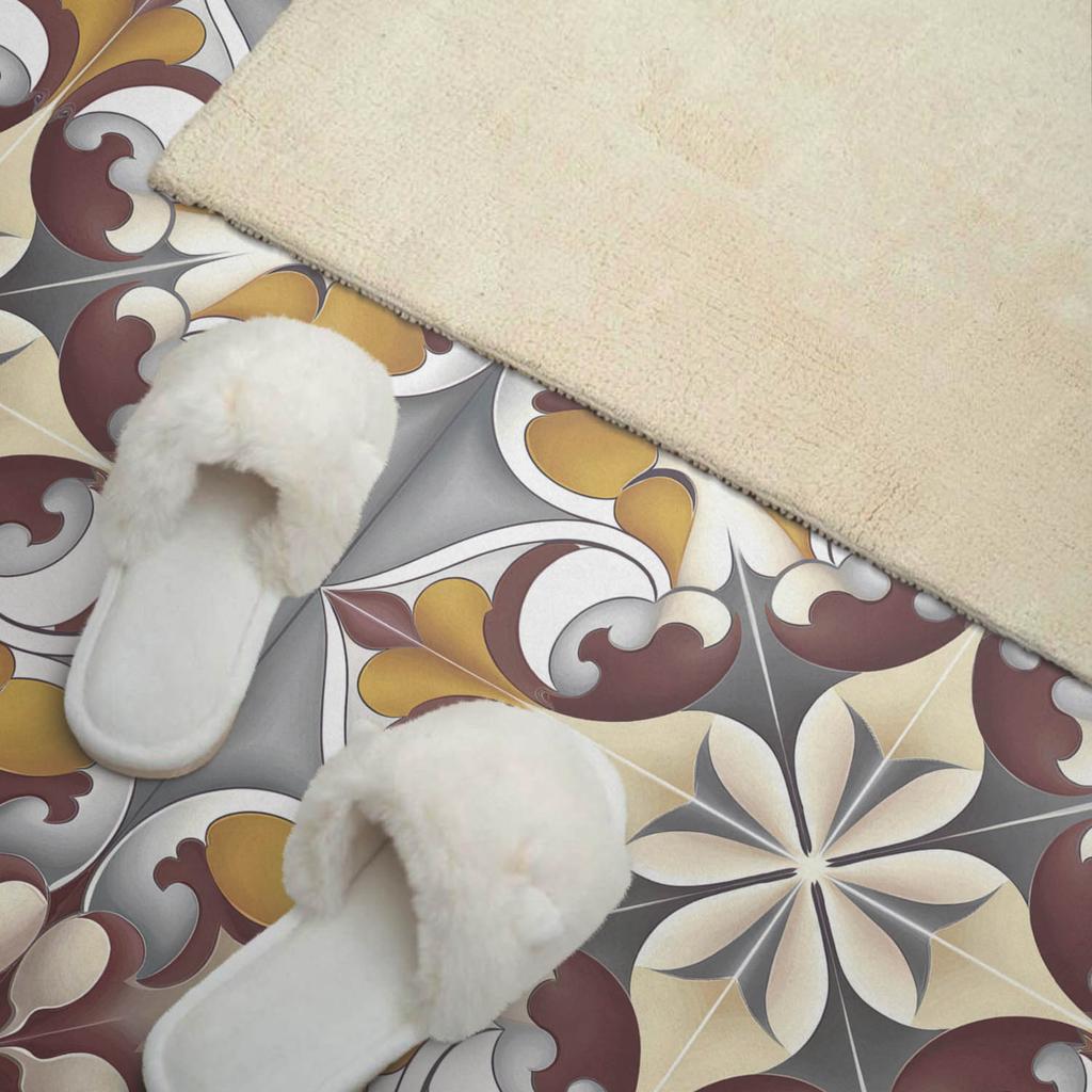 Panel Samoprzylepny Z Nadrukiem - Idealny Do Kuchni 100X50 Cm Kwiatowy Wzór Mozaiki