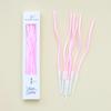 Pearlescent Pink White A8 Straight Pencil Candle Birthday Party Party Curve Pearlescent A15 Candle
