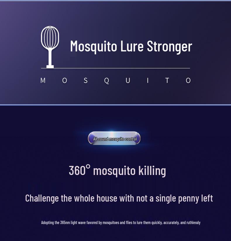 USB Rechargeable Electric Mosquito & Fly Swatter Lamp - 2-in-1 Household Insect Zapper