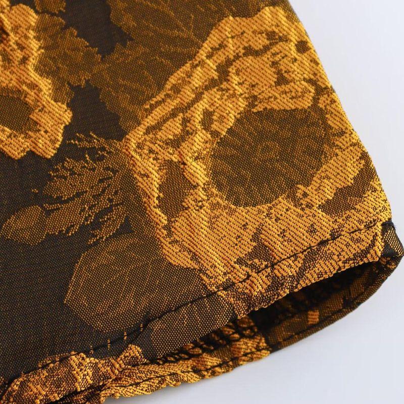 Kaslead New Arrival Women's Fashion Style Stylish Simple and Versatile Jacquard Skirt