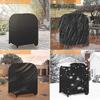 BBQ Grill Cover with Side Straps, Waterproof Grill Cover, Windproof, Anti-UV, Tear Resistant 420D Oxford Cloth BBQ Tarpaulin (105x50x103cm) - Black