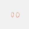 JUDY AND PAUL [14K GOLD] Cutting Body Point Basic Rose Gold Ring Earrings