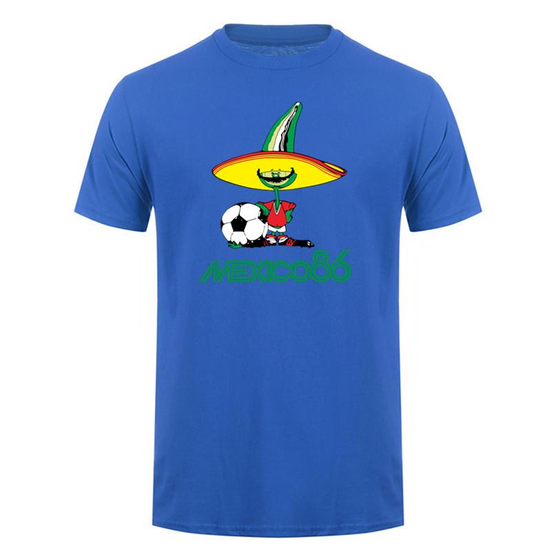 Mexico 86 Pique Print TShirt Funny Unisex Graphic Fashion Summer Cotton Short Sleeve T Shirts Tops LH422