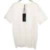 Unused Short Sleeve V Neck T-shirt L White Plain Men's Used
