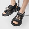 Platform Slippers Are Comfortable and Versatile In Summer, Casual Open-toed Sandals, Fashionable Beach Shoes 471222 black-J