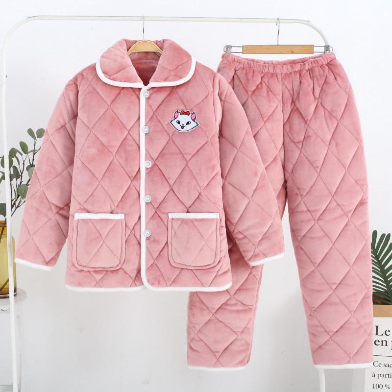 

Пижамы женские зимние коралловые бархатные трехслойные, утепленные флисом, теплая фланелевая домашняя одежда на весну и осень-зиму L