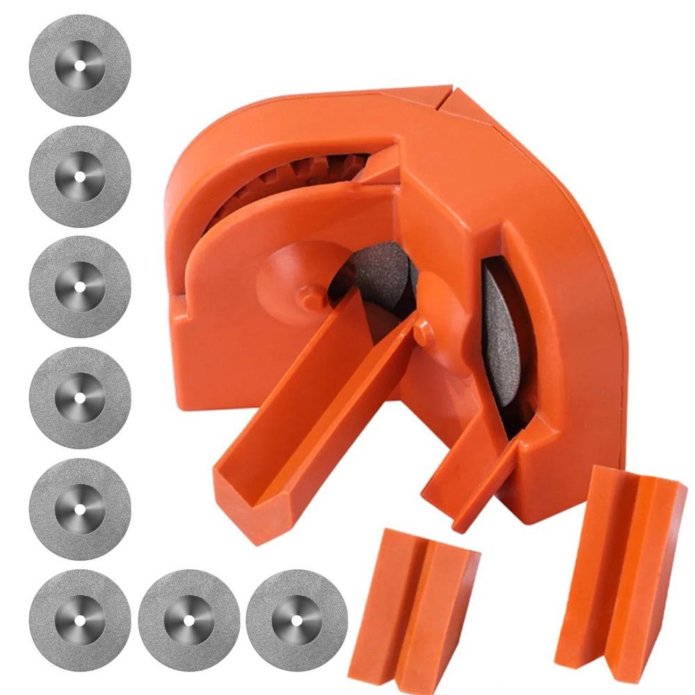 Portable Drill Bit Sharpener Universal Grinding Tool For Chainsaw And Drill Bit Multi-use Durable Metal And Plastic Construction
