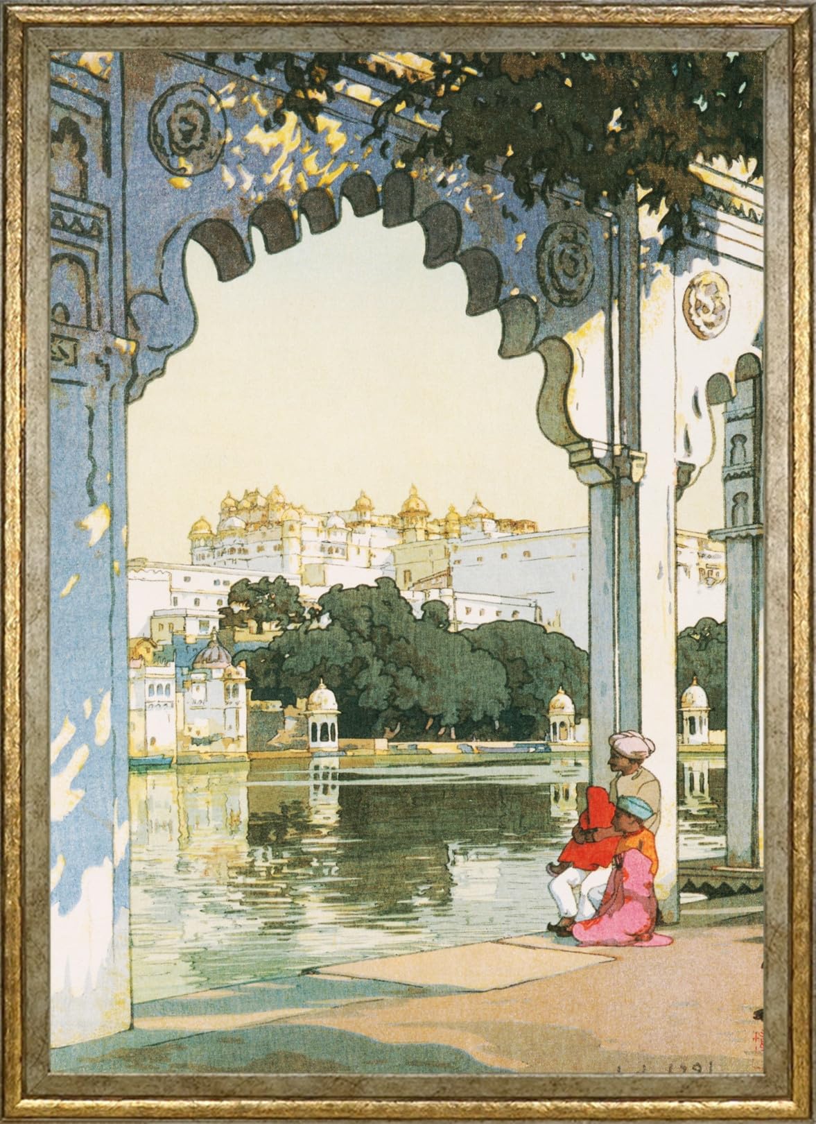 

Poster by Hiroshi Yoshida (Castles of Udaipur) A3 Size Interior Wallpaper Painting Art Poster Gold Frame (Castles of Udaipur)