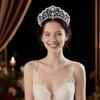 Crystal Pearl Headband Rhinestone Pearl Crown Women Wedding Bride Headpiece Alloy Tiaras Women Hair Jewelry Bridal Accessories
