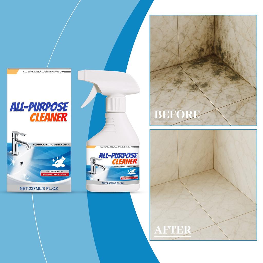 Double-effect Bathroom Cleaner Auxiliary Descaling Substrate Tile Glass Universal Non-corrosive 237ML