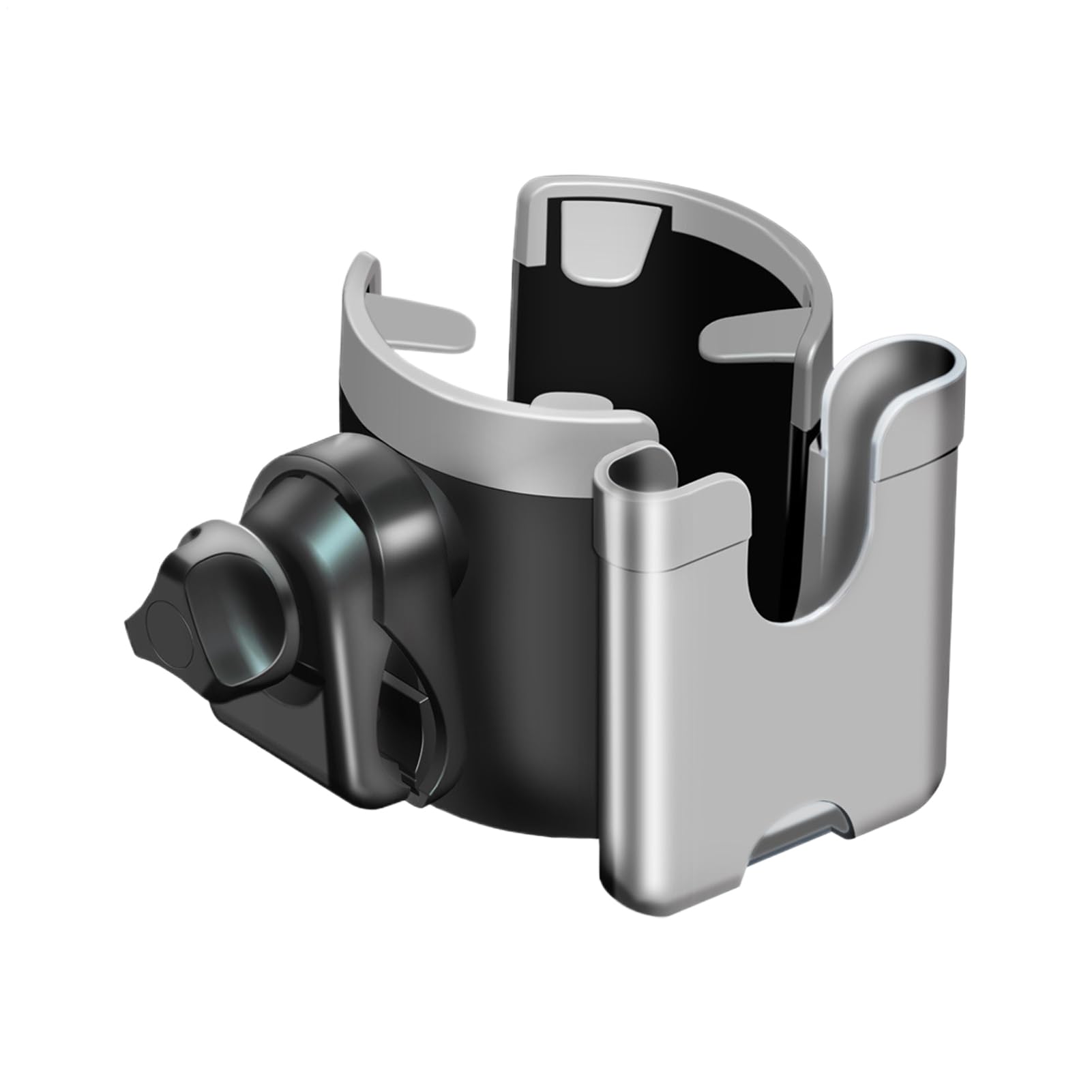 

Wheelchair Cup Holder - Drink Holder | Organizer with Swivel Non-Slip Cup Holder and Phone Stand Please refer to the description серый