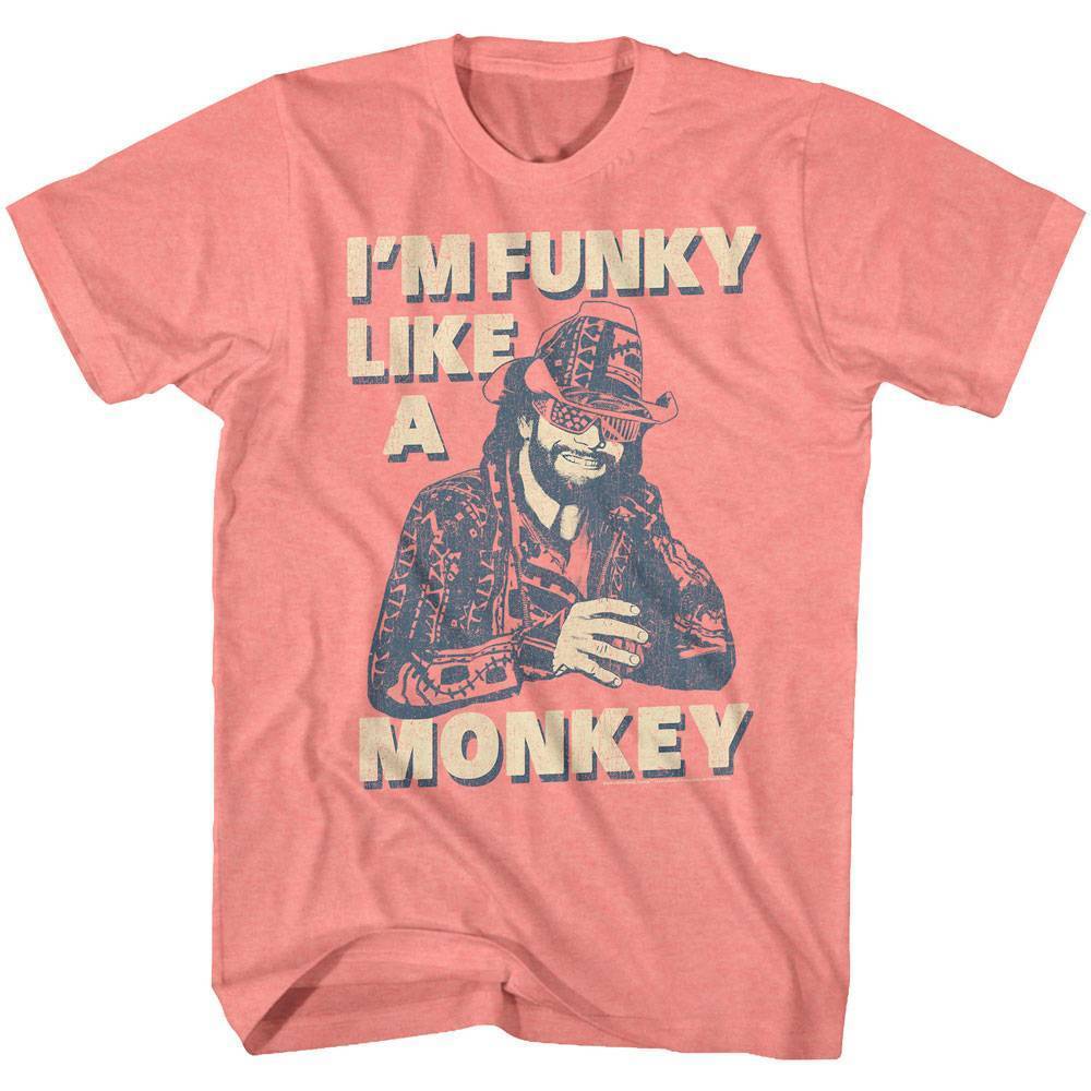 Macho Man Funky Like a Monkey Men T Shirt L