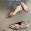 Fashion New Style Elegant Women Sandals Pointed Toe Elegant Low-heel Shoes Summer Fashion Slingback Woman Mules Shoes Pumps Dress Shoes
