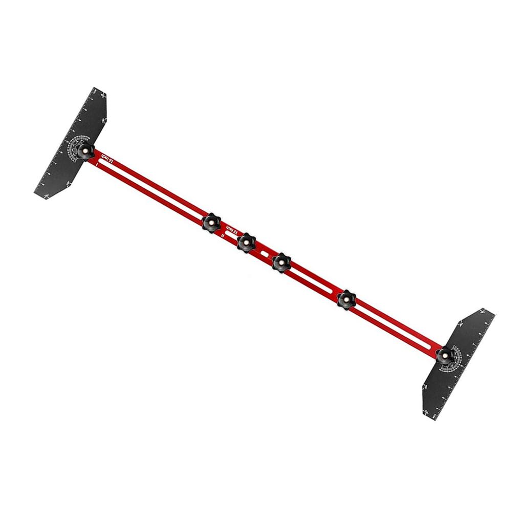 Stair Tread Template Tool Measuring Jig Aluminum Alloy Gauge Adjustable Sliding Installer with Case for Layout Projects