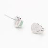 New Chinese jadeite gourd stud earrings women's light luxury fashion trimmed zircon earrings niche high-end versatile earrings
