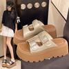 2025 Slippers Summer Indoor Outdoor Versatile Girls Beach Shoes Simple  Causal Open-toe  Soft Bottom