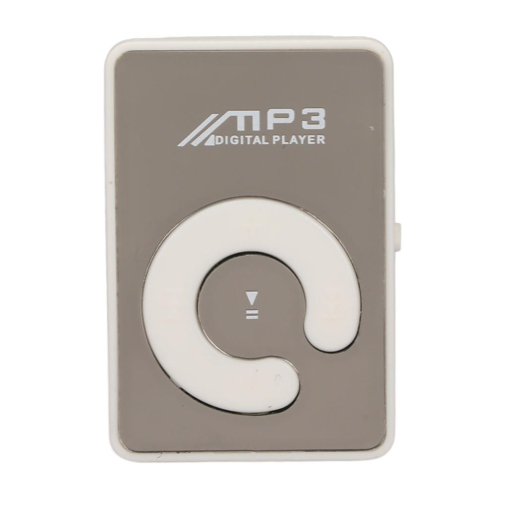 Back Clip Player Portable Lightweight Mini MP3 Music Player with Memory Card Slot for Daily School White