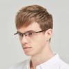 Business Men's Myopia Glasses Vintage Half Frame Anti Blue Light Near Sight Diopter Eyeglasses Finished Prescription Eyewear