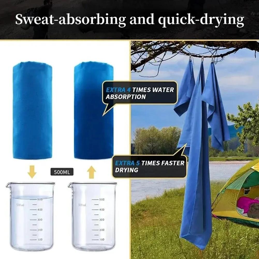 3pcs Microfiber Quick Dry Towel Set With Storage Bag,Sports Bath Gym Towel,Absorbent Bath Towel,Travel Swimming Camping Beach