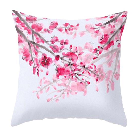 Pillow Cover Fancy Shrink-resistant Portable Pillow Cover Vibrant Color Floral Cushion Case Pillow Cover Household Supplies