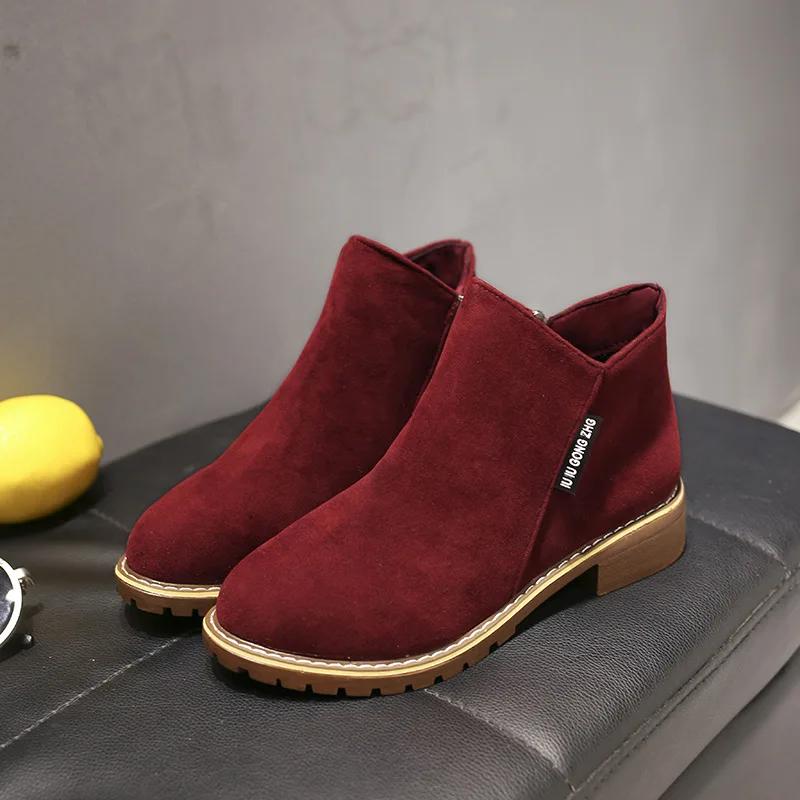 Fashion New  Boots Autumn Winter Women Boots Classic Zipper Shoes Snow Boots Female Motorcycle Ankle Boots Botas Mujer 365