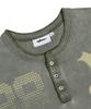 XTONZ Xtt120 Jenna Fade Washed Henley Neck Long Sleeve (Khaki)